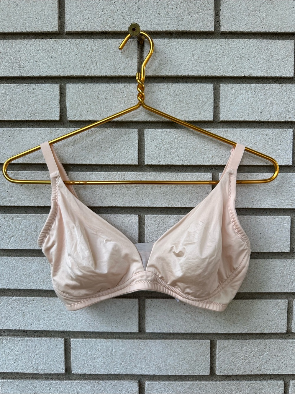 Cosabella Evolution‎ Curvy Wireless Bralette Nude Blush Seamless XS DD+ Support